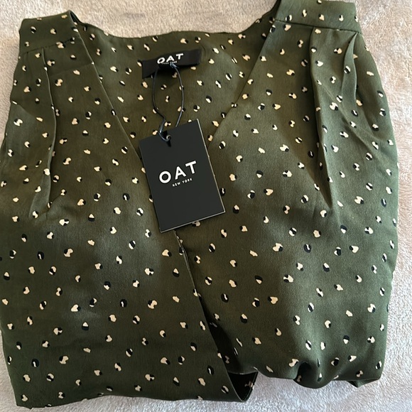 Oat New York Wrap / Peplum Style Women’s Blouse with Snap - M - BNWT - Picture 2 of 9